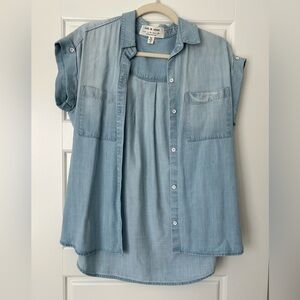 Anthropologie Cloth & Stone Chambray Shirt Dress Size XS